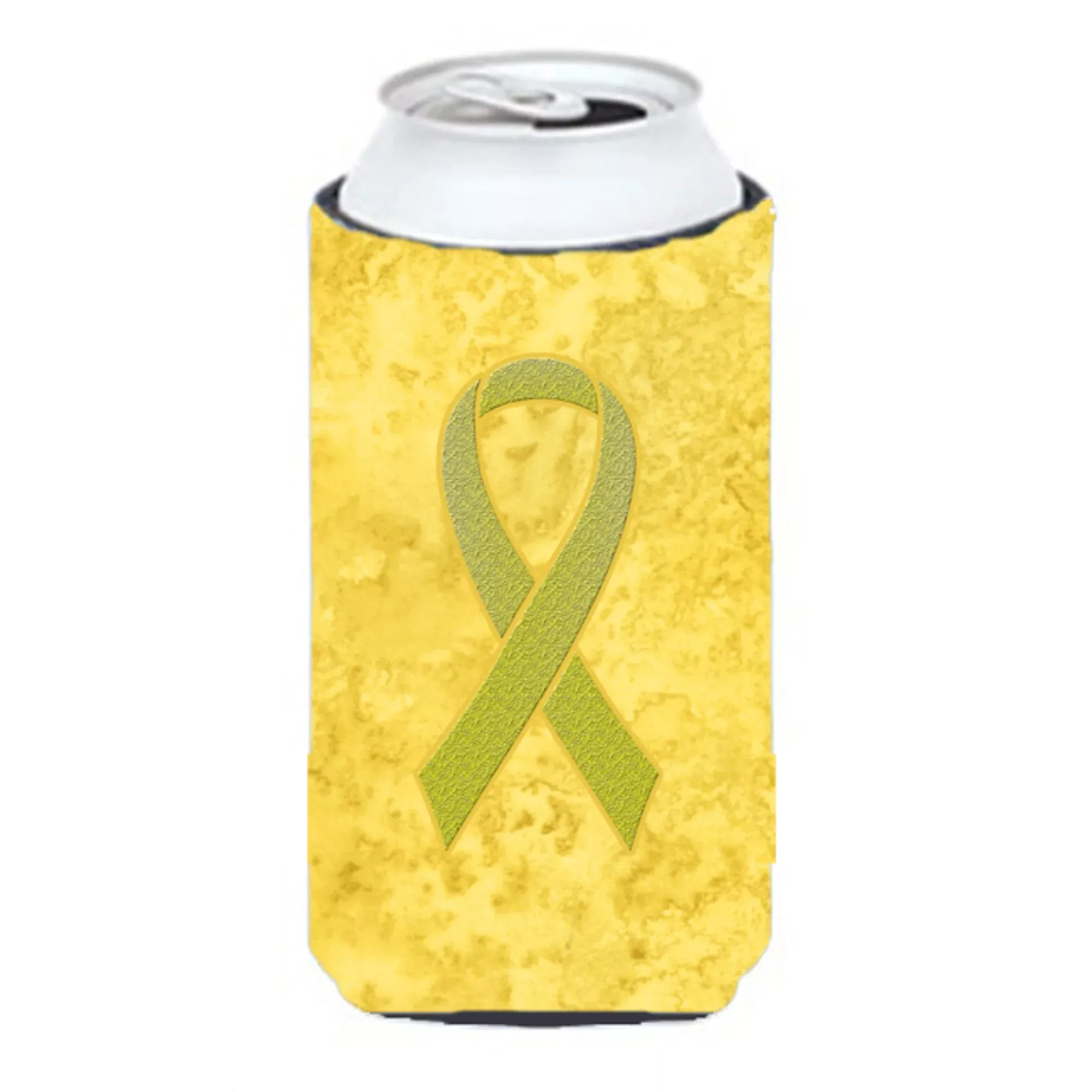 'Yellow Ribbon for SarcomaBone or Bladder Cancer Awareness Tall Boy Beverage Insulator Hugger AN1203TBC''